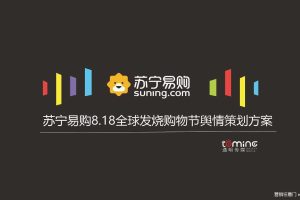 苏宁易购818全球发烧购物节舆情策划方案（PDF）
