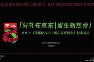 2021京东 x 《滚蛋吧2020-脱口秀反跨年》营销结案报告（PDF）