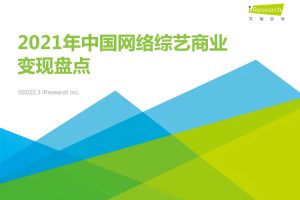 2021年中国网络综艺商业变现盘点（PDF）