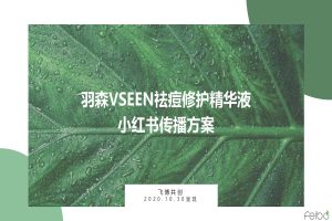 羽森VSEEN祛痘修护精华液小红书种草方案