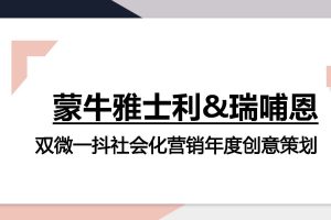 蒙牛雅士利&瑞哺恩2021年度双微一抖社会化营销运营方案（PDF）