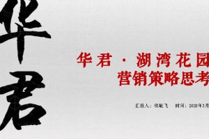 华君·湖湾花园住宅项目2020整合营销策略思考方案（PDF）