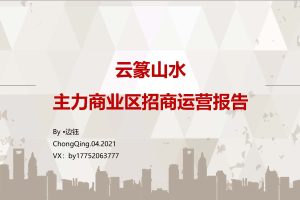 重庆巴南云篆山水2021商业区写字楼招商运营报告（PDF）