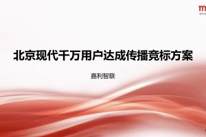 北京现代汽车千万用户达成公关传播方案（PPT）