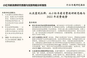 消费行业小红书新消费研究思路与实践专题分析报告（PDF）