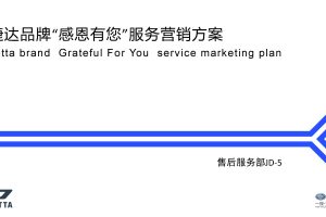 捷达汽车2020“感恩有您”服务品牌公关传播策划方案（PDF）