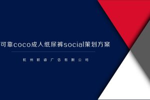 可靠coco成人纸尿裤social策划方案（PDF）