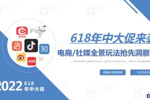 2022年618年中大促：电商社媒玩法全景抢先洞察篇-微播易（PDF）