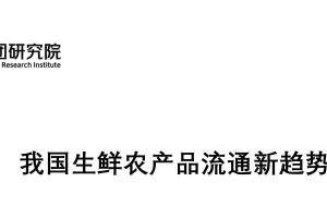 美团：我国生鲜农产品流通新趋势分析（PDF）