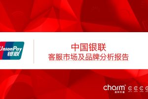 中国银联小U智能客服品牌传播推广分析建议方案（PPT）