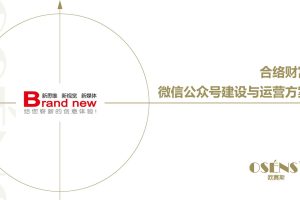 合络财富微信公众号运营方案（PPT）