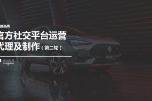 2021MG名爵汽车官方社交平台运营代理及内容制作方案（PDF）