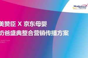 2019奶粉品牌美赞臣X京东母婴奶爸节整合营销传播方案（PDF）