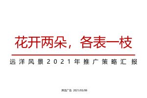 远洋风景喜市商铺洋房2021年度创意推广策略方案（PPT）