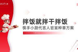 2020海底捞筷手小厨品牌代言人官宣种草营销方案（PDF）