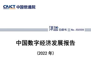 2022中国数字经济发展报告-中国信通院（PDF）