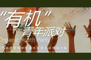 2021地产项目营销中心开放（有机青年派对主题）活动策划方案(PDF)