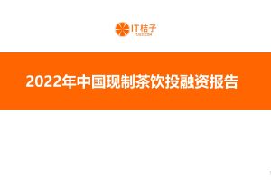2022年中国现制茶行业投融资报告-IT桔子(PDF)