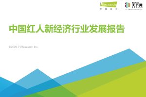 2022年中国红人新经济行业发展报告-艾瑞咨询(PDF)
