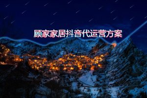 顾家家居抖音代运营品牌营销方案（PPT)