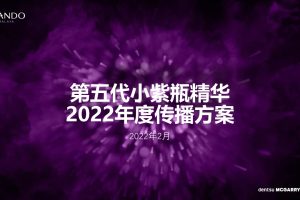 自然堂小紫瓶化妆品2022年度传播方案(PPT)
