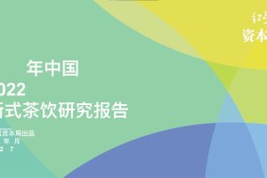 2022年中国新式茶饮研究报告-红星资本局(PDF)