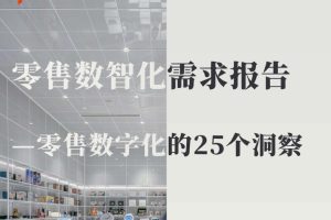 零售数智化需求报告-零售数字化的25个洞察-雷锋网(PDF)
