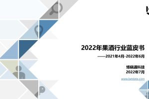 2022年果酒行业蓝皮书-博晓通(PDF)