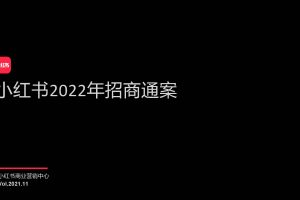 小红书：小红书2022年招商通案(PDF)