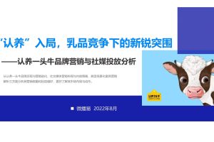 认养一头牛品牌营销与社媒投放分析-微播易