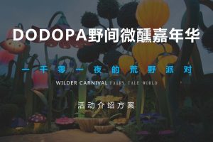 2022DODOPA野间微醺嘉年华一千零一夜的荒野派对活动招商方案（PDF）