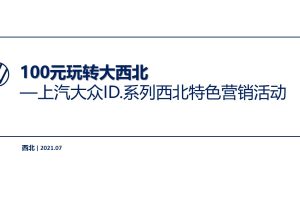 2021年上汽大众ID.系列西北特色营销活动结案报告-100元玩转大西北活动回顾（PDF）