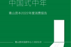 2022年度消费报告：35岁，中国式中年-青山资本