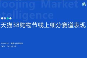 2023天猫38购物节细分赛道表现-魔镜市场情报