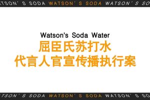 屈臣氏原味苏打水代言人官宣传播执行方案（PDF）